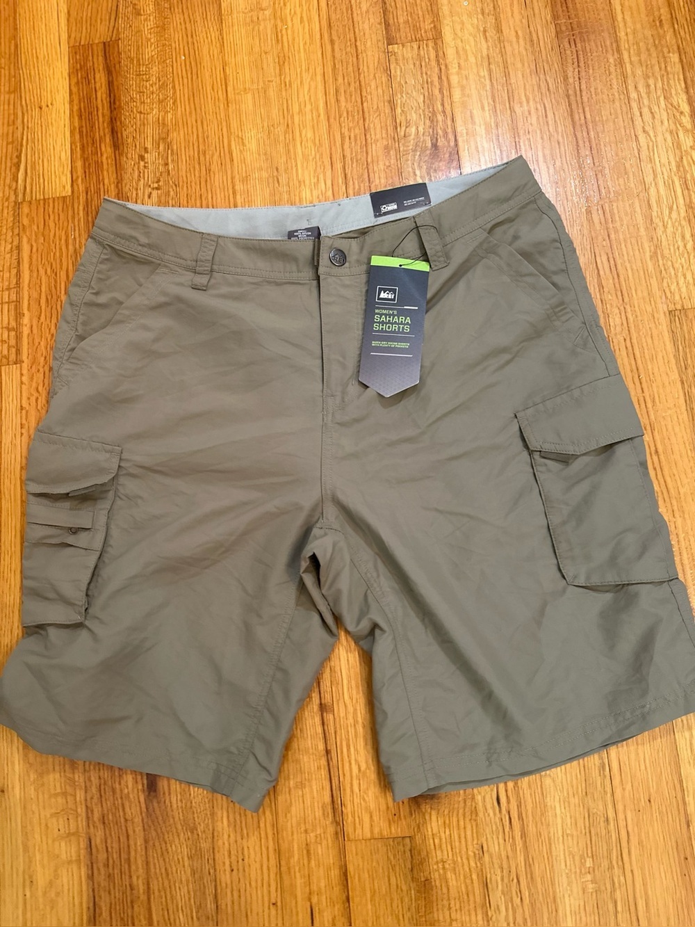 REI Cargo Shorts Women SAHARA Size 12 Inch Pockets 100% Nylon Hike - Picture 3 of 10